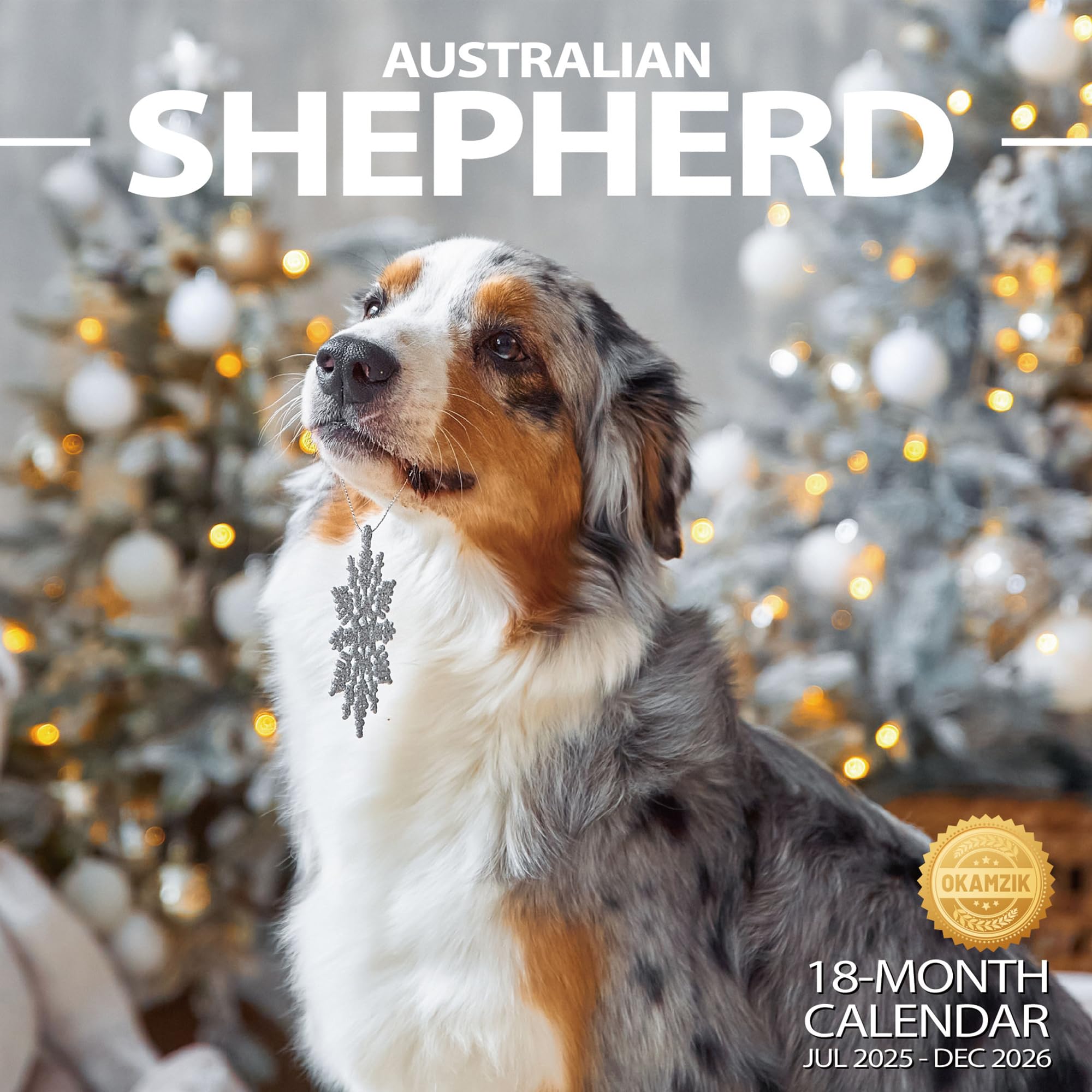2025-2026 Wall Calendar Australian Shepherd Planner Calendar, Hangable Monthly Wall Calendar with Large Blocks for Organizing & Planning, Academic Schedule, Home, Office & family, Thick & Sturdy Paper — image 1