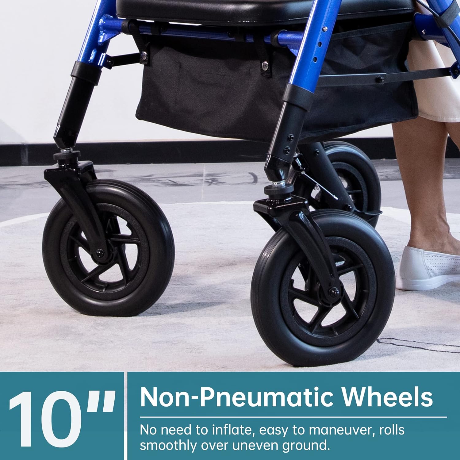 Buy ELENKER Heavy Duty AllTerrain Rollator Walker with Extra Wide