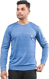 muvvell trends Men’s Full Sleeve Polyester T-Shirt – Comfortable Round Neck Casual Wear Top – Available in 4 Sizes & 6 Colours (Sky Blue, Rama Blue, Olive Green, Green, Peach, Purple)-picture-48