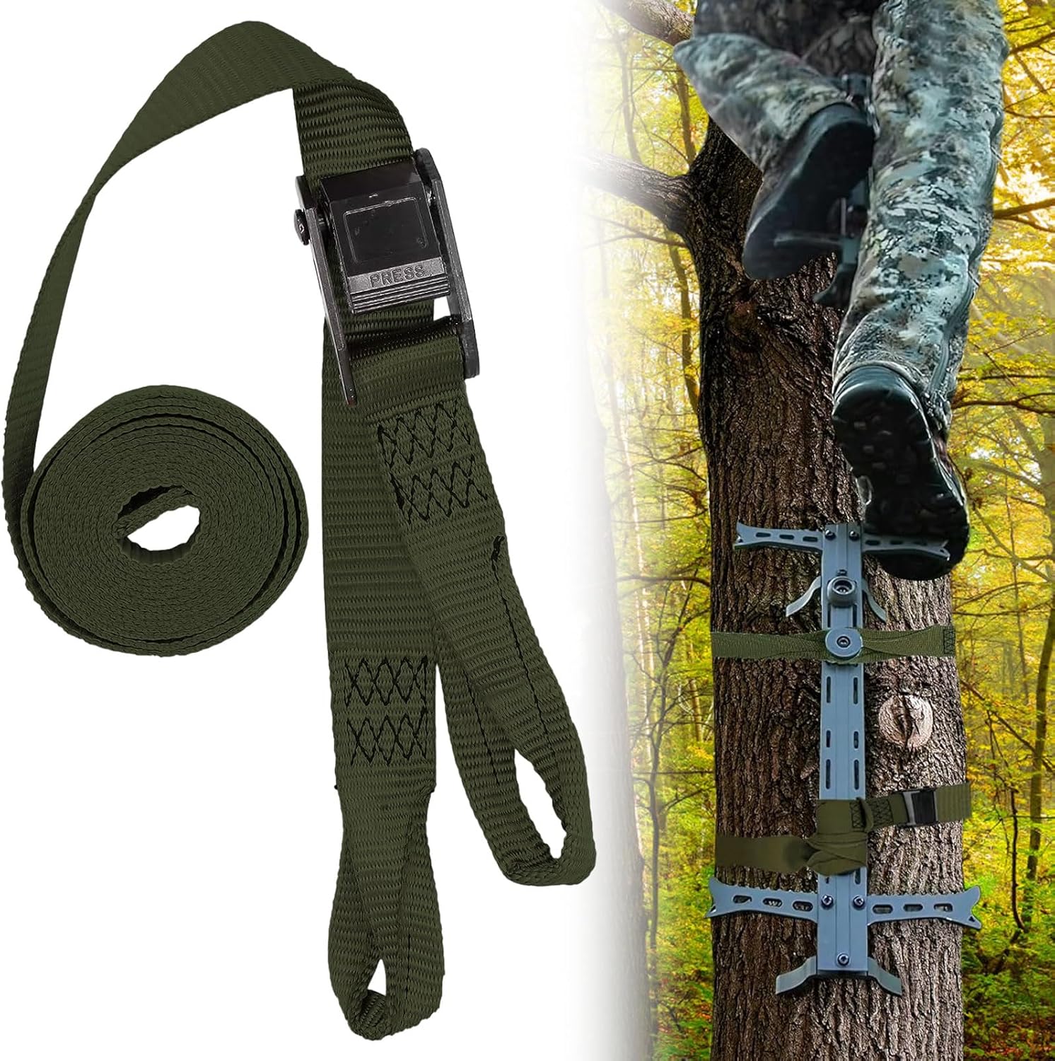 Jarquia Hunting Climbing Stick StrapsTreestand Stabilizer StrapsTree
