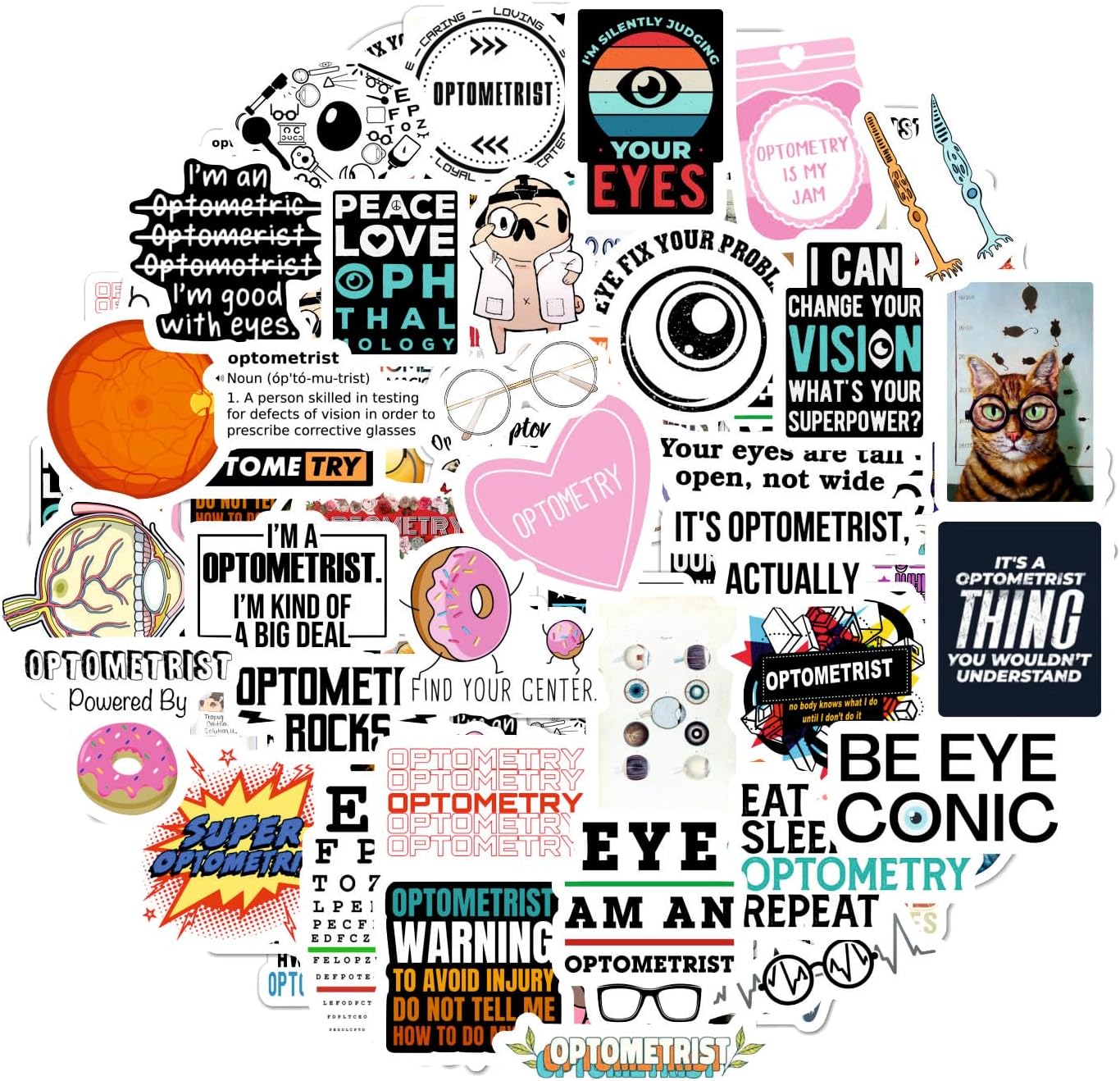 BulbaCraft Optometrist (Eye Doctor) Stickers