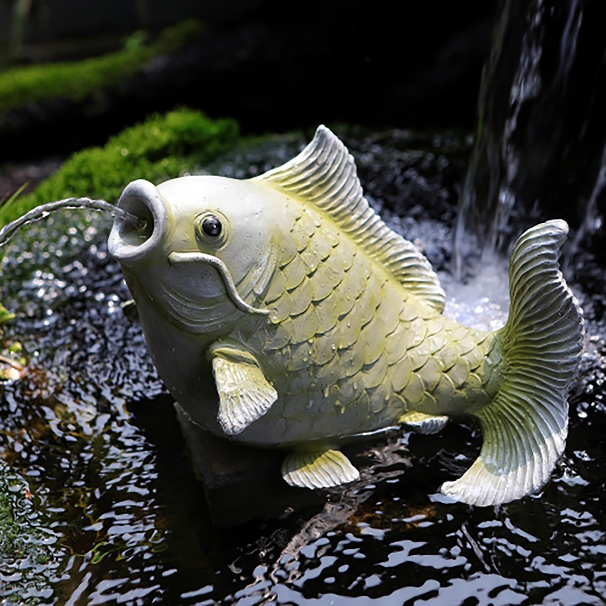ZYZSY Cracheur D'Étang Bête Porte-Bonheur – Fontaine Pierre Naturelle Pour Bassin Koï Et Jardin