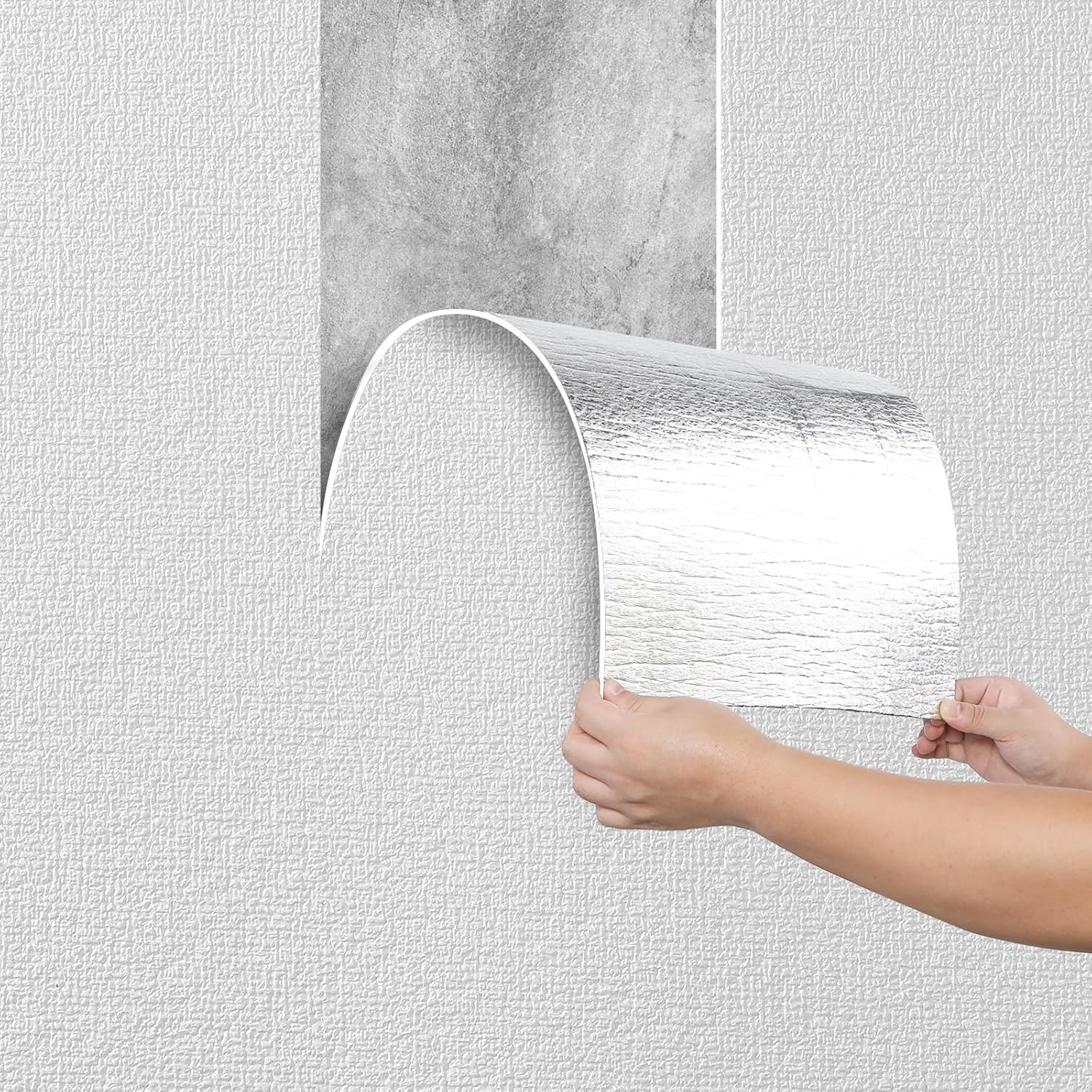Camiraft Peel and Stick Wall Panels Self-Adhesive White Wallpaper Waterproof Insulating Wall Panels 3mm Thick Contact Paper for Kitchen,Living Room,Bedroom,Ceilings,Cabinets,50x280CM — image 1
