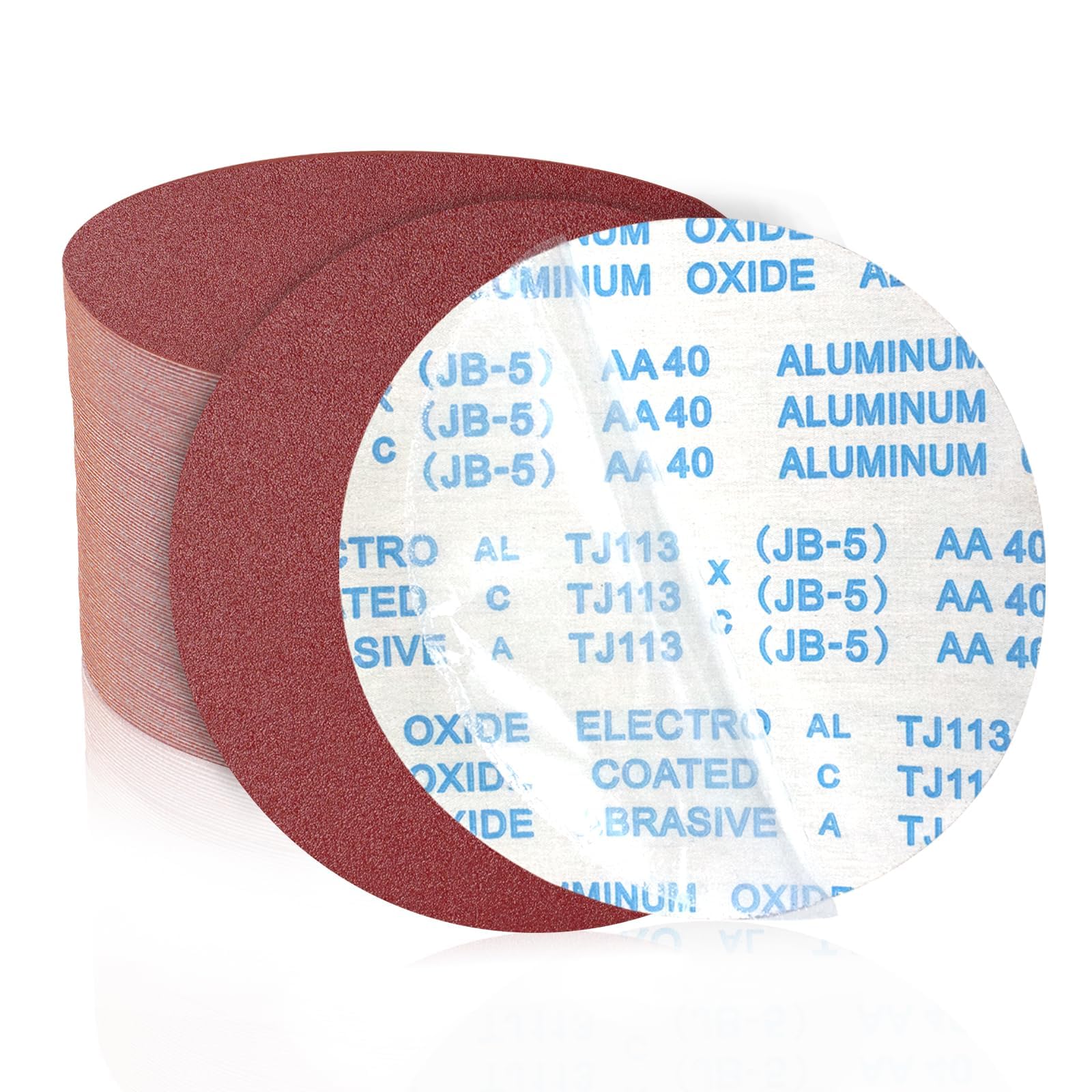 Senmai Tools - 18 dischi abrasivi PSA da 30,5 cm, autoadesivi, carta vetrata in ossido di alluminio, per levigatrici orbitali casuali, legno, metallo, asciugatura e lucidatura