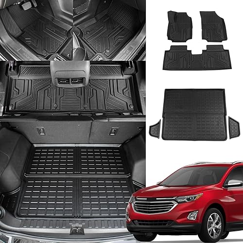 Bomely Alfombrillas compatibles con Chevrolet Equinox Cargo Liner GMC Terrain TPE 2018-2024 para todo tipo de clima, accesorios para Chevy Equinox