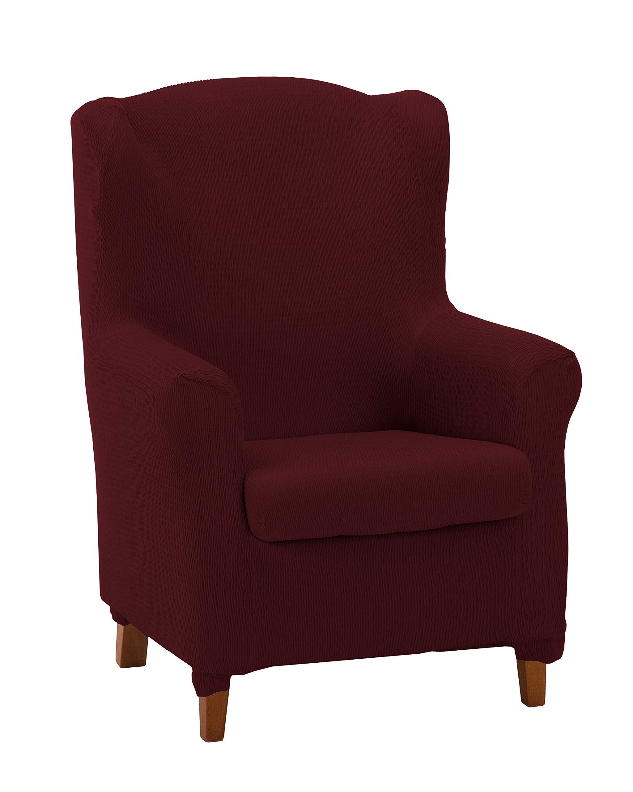 Martina Home Armchair Cover Tunisia Earmuffs Duplex Bordeaux