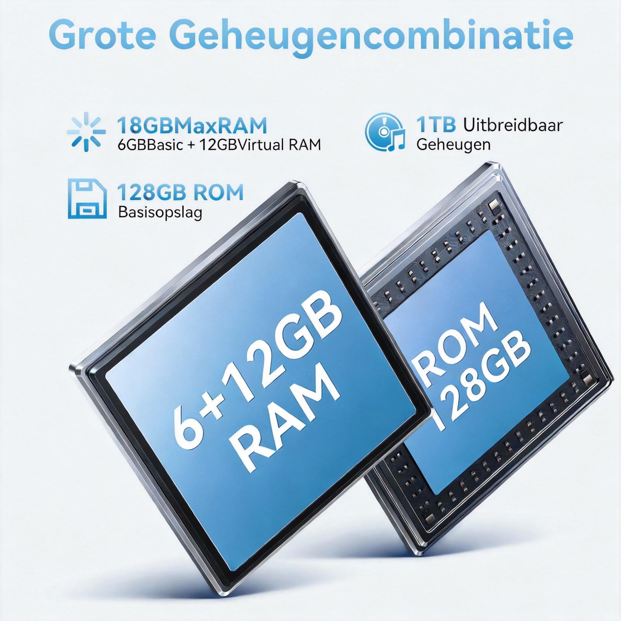 Tablet Android 15 de 10 Pulgadas Gris, 6GB RAM (hasta 18GB) 128GB, Octa-Core T30, Pantalla IPS 1280x800, Batería 6000mAh, WiFi Dual, GPS, Desbloqueo Facial, Bluetooth, USB-C, TF 1TB