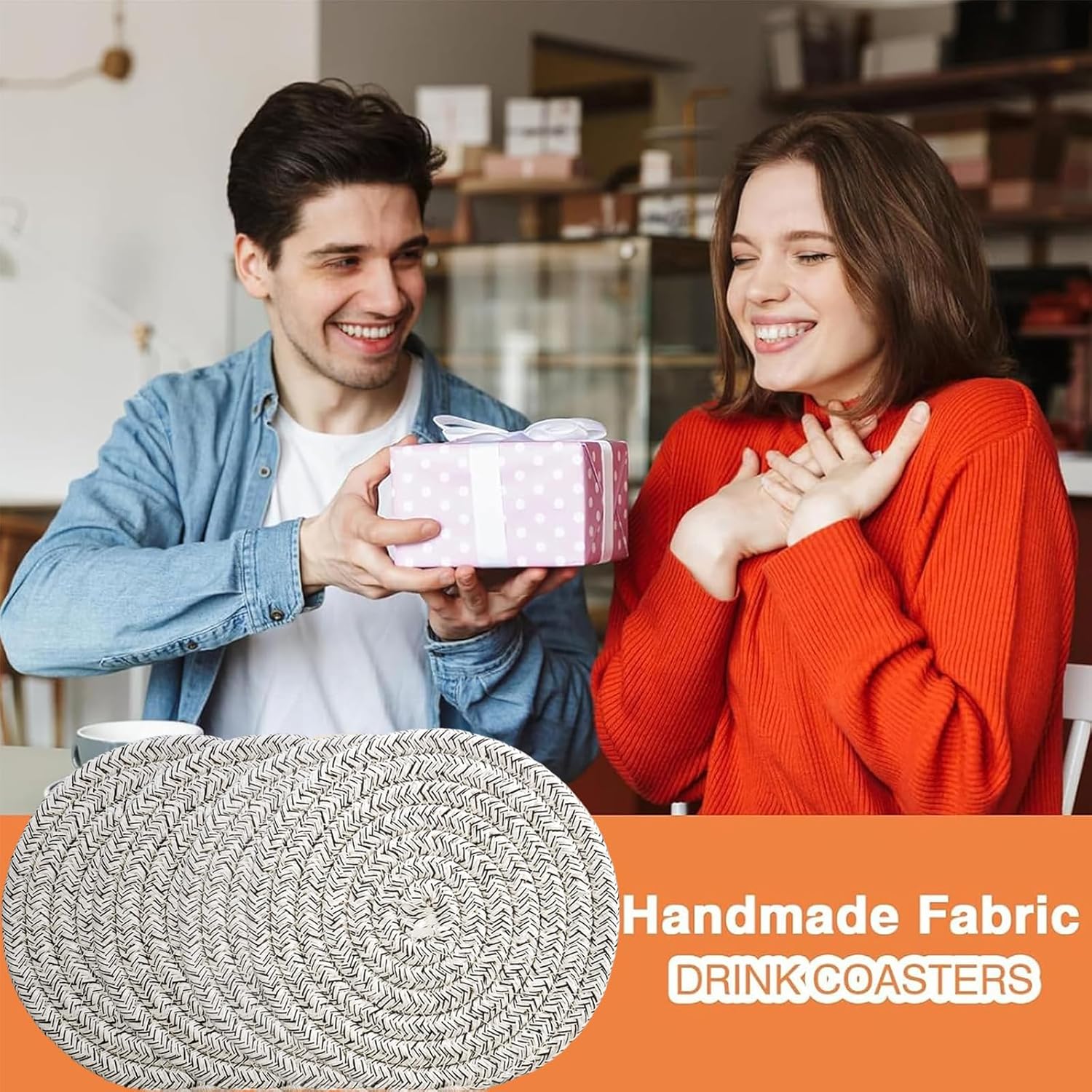 HIYALOT Oversized Cotton Drink Coasters