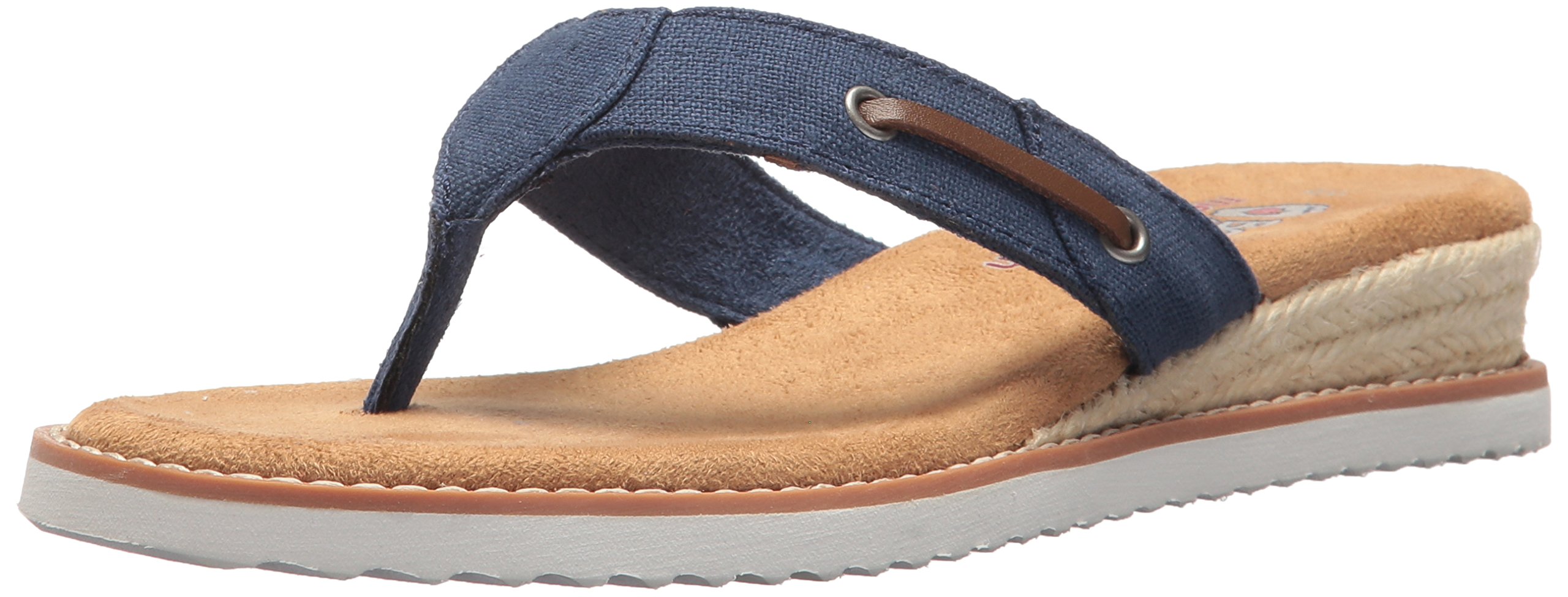 Skechers Women's Desert Kiss-Off Grid Flip-Flop, Navy, 11 M US
