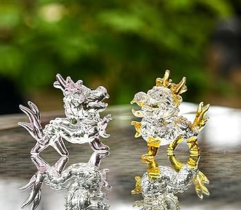 Amazon.co.jp: bardsxgfg(あき) 竜 龍 置物 オブジェ ガラス ホーム