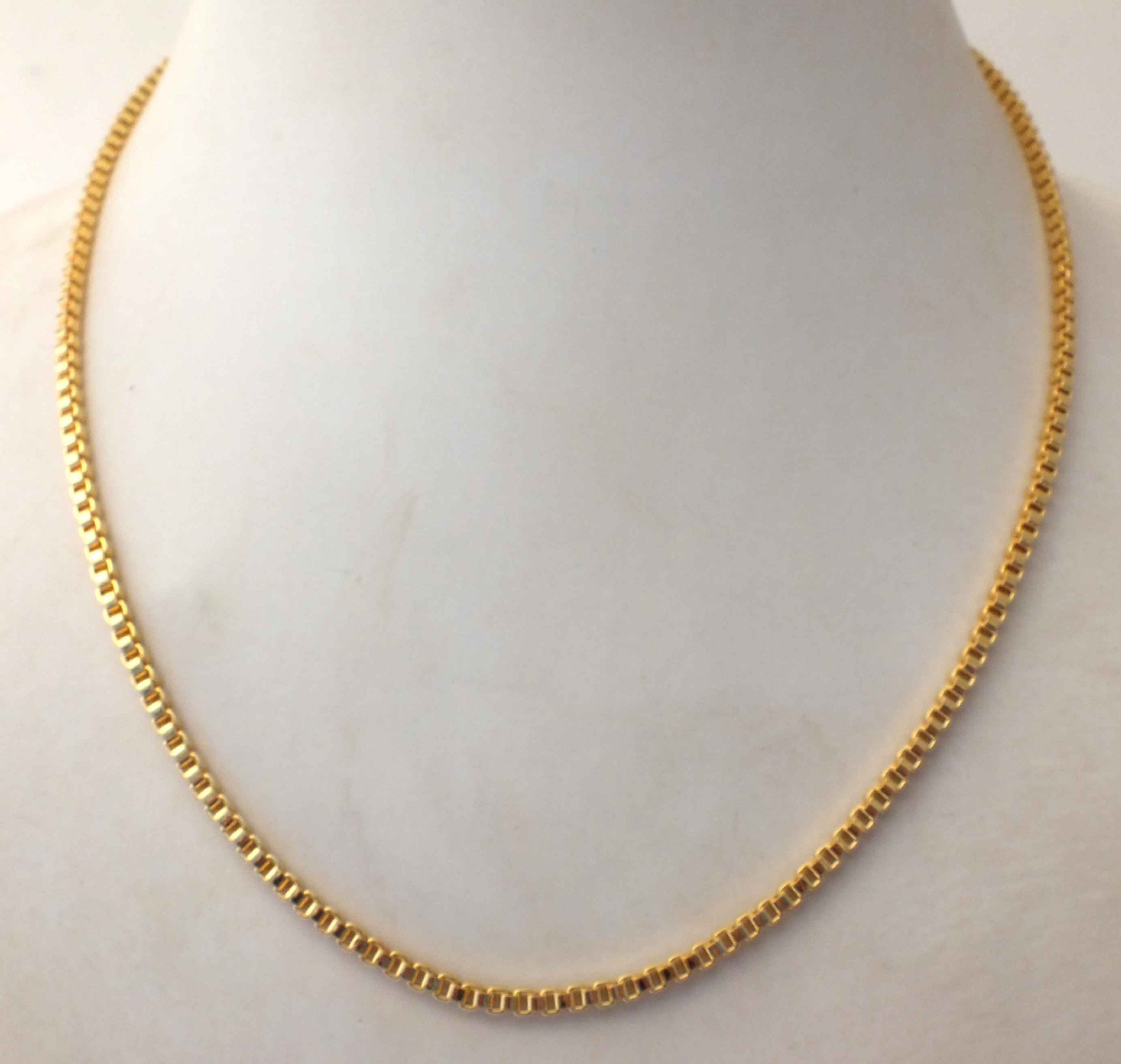 Original italienische Venezianerkette 925 Silber 18kt vergoldet 2,5mm breit Länge wählbar Silberkette Halskette Damen Herren Anhängerkette Schmuck ab Fabrik tendenze Italy