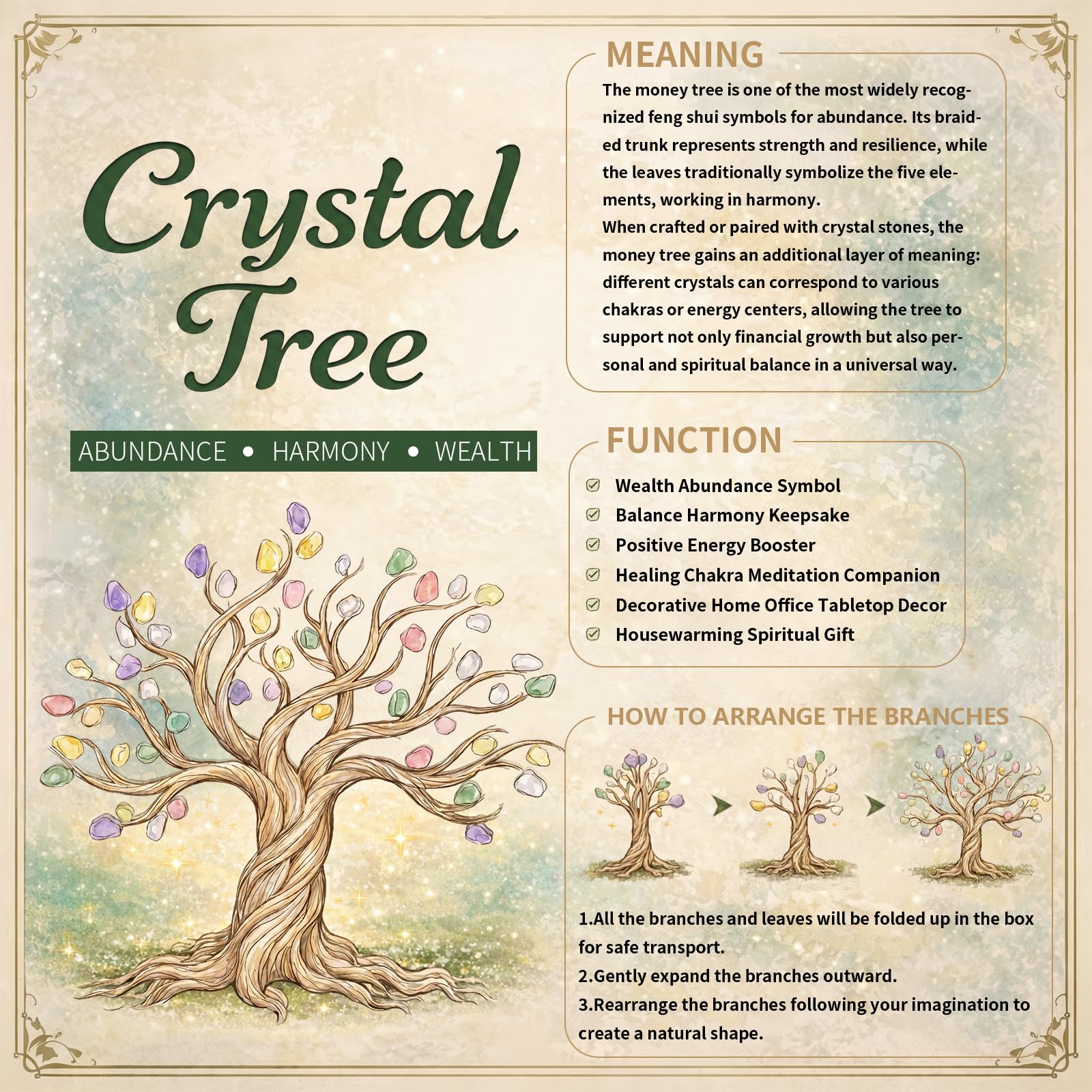 Amazon.com: SUNYIK Rose Quartz Crystal Money Tree on Rainbow Titanium  Coated Cluster, Handmade Love Heart Crystal Tree Bonsai Tree for Wedding  Decor Office Home Tabletop Decoration : Home & Kitchen