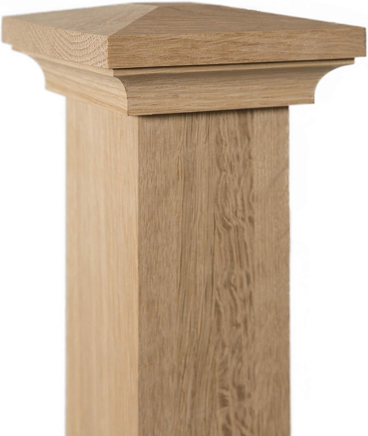 930 Flat Peak Newel Cap para usar con postes Newel de 3″, Blanco