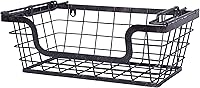 Vista 5 de BIRDROCK HOME Wire Baskets - Set of 2 Stackable Hanging Bins - Wall Mount Shelf - Potato Onion Storage - Kitchen Pantry Organizer - Fruit Vegetable