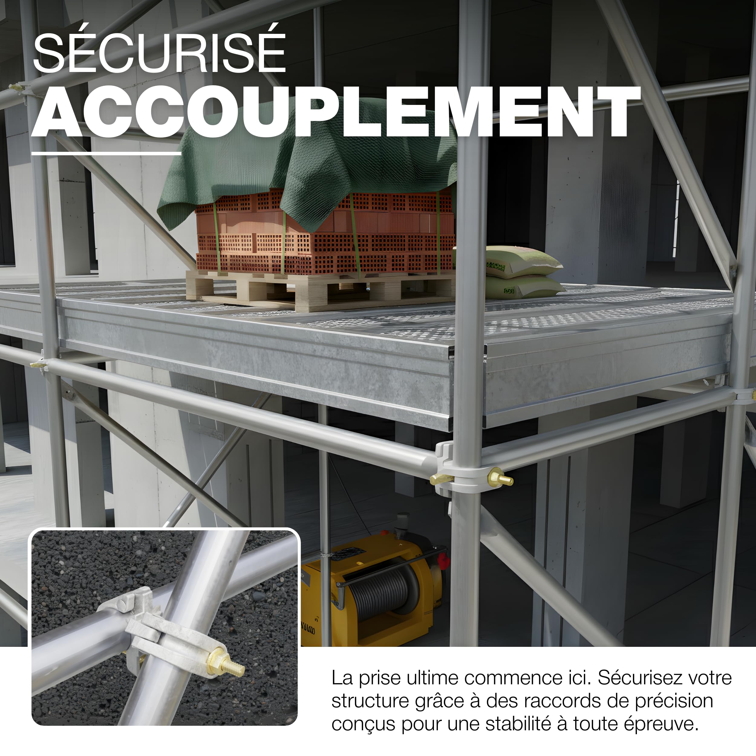 GeZu Impex Accouplement d'échafaudage Ø 48 x 60 mm