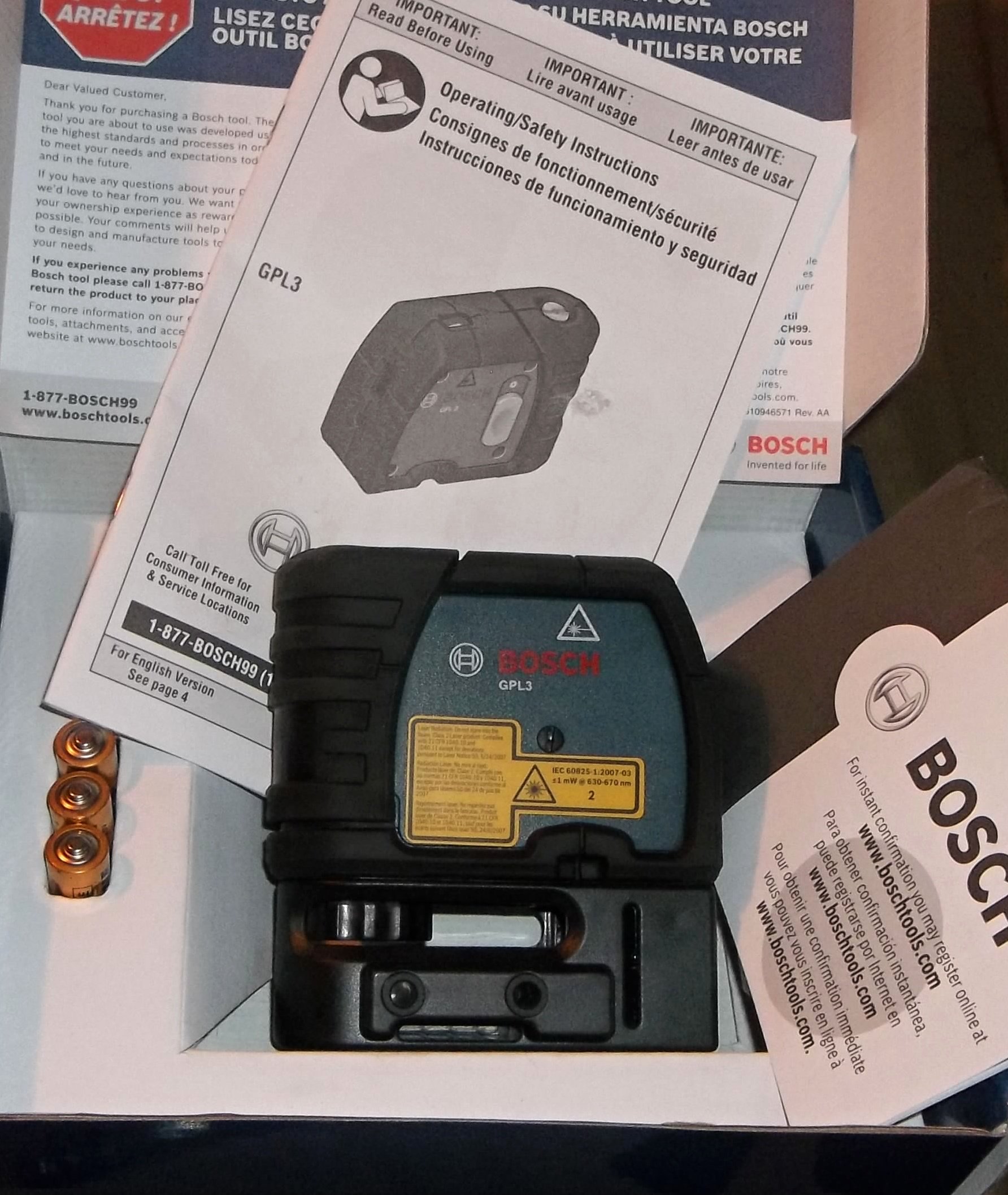 BOSCH GPL3S 3-Point Laser Alignment 