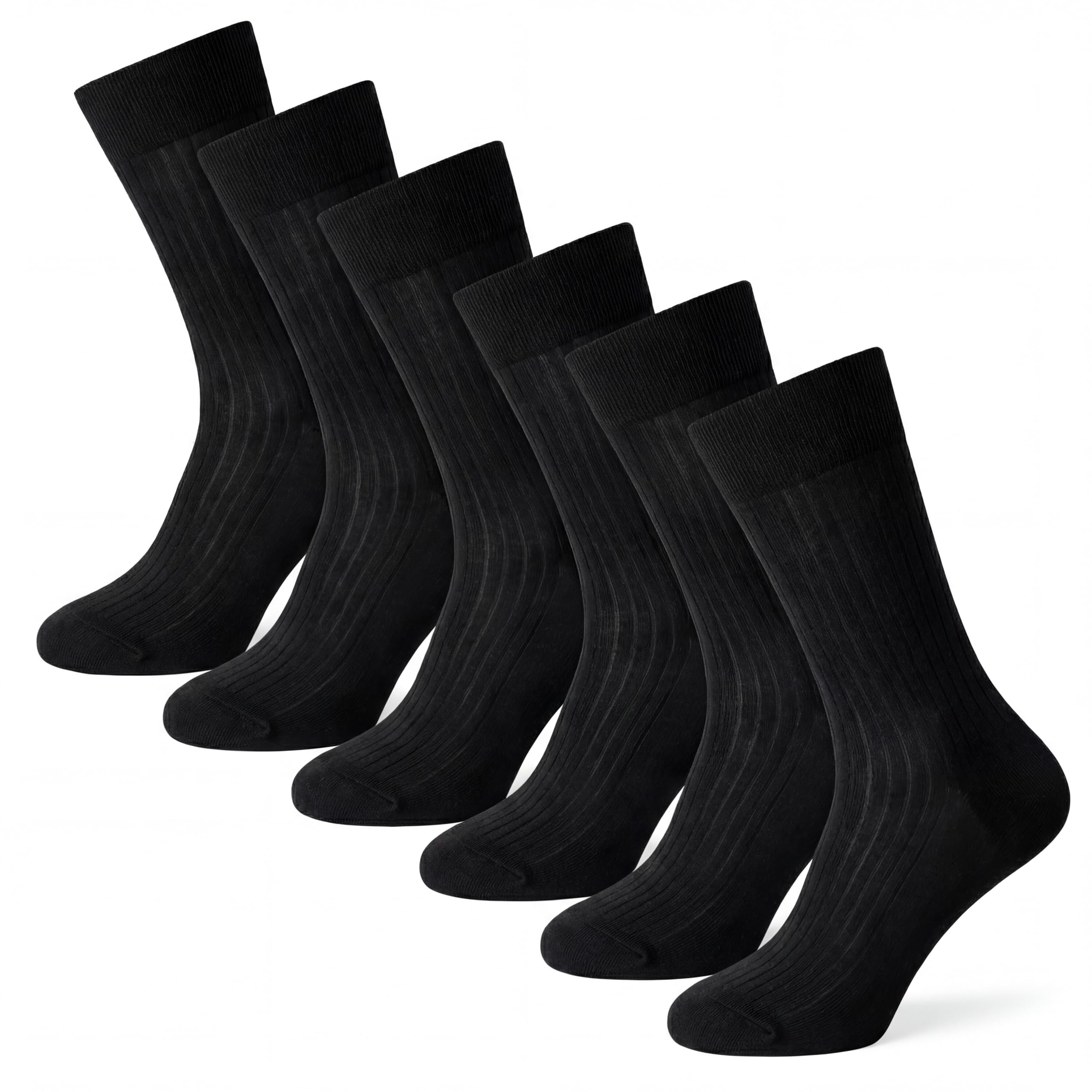 Ciocca Calze Uomo in 100% Cotone Filo di Scozia costa larga - 3/6 Paia - Calzini MADE IN ITALY