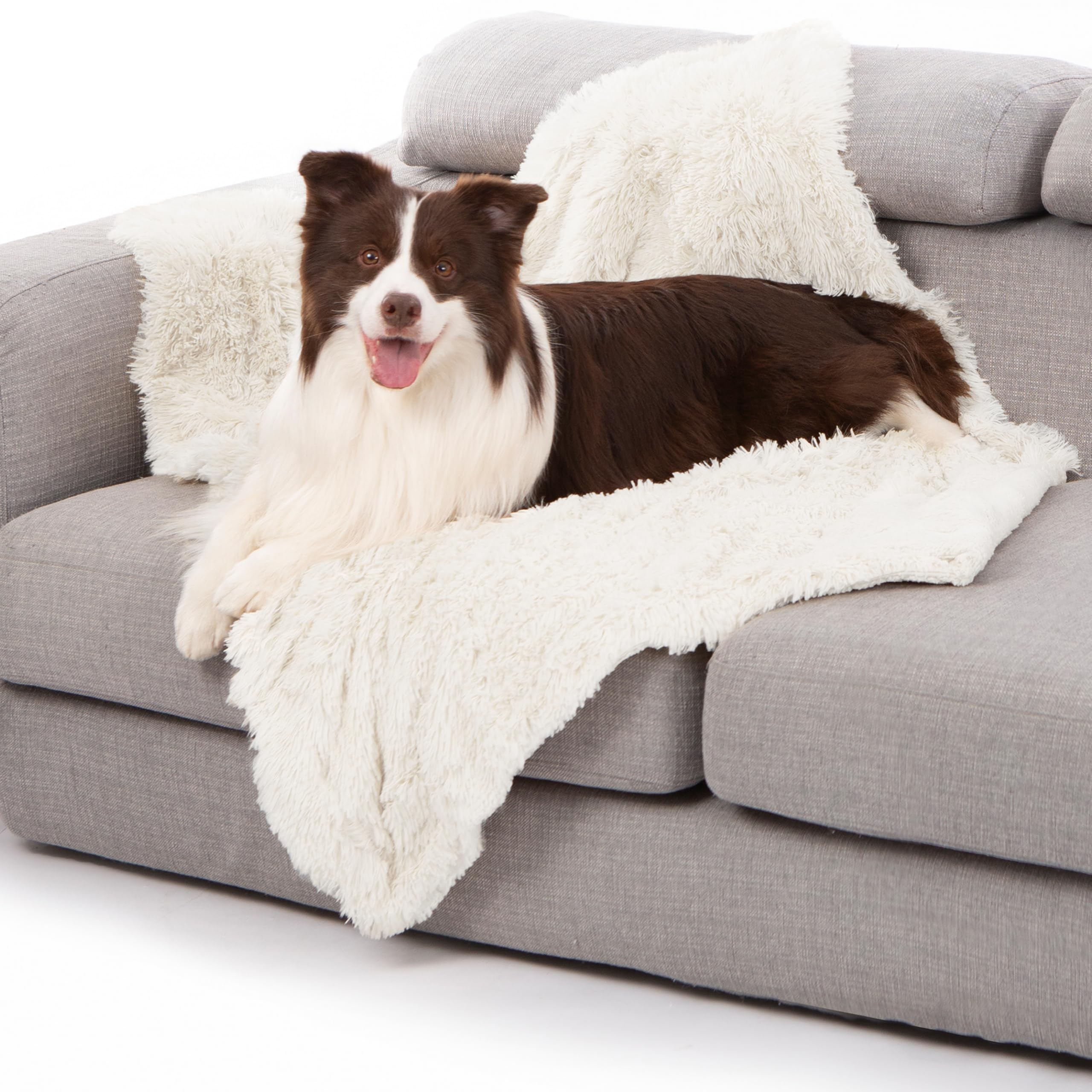 gogobunny Waterproof Dog Blanket for Couch & Furniture Protection - Super Soft Reversible Throw for Large Dogs & Cats, Calming Washable Fur & Sherpa