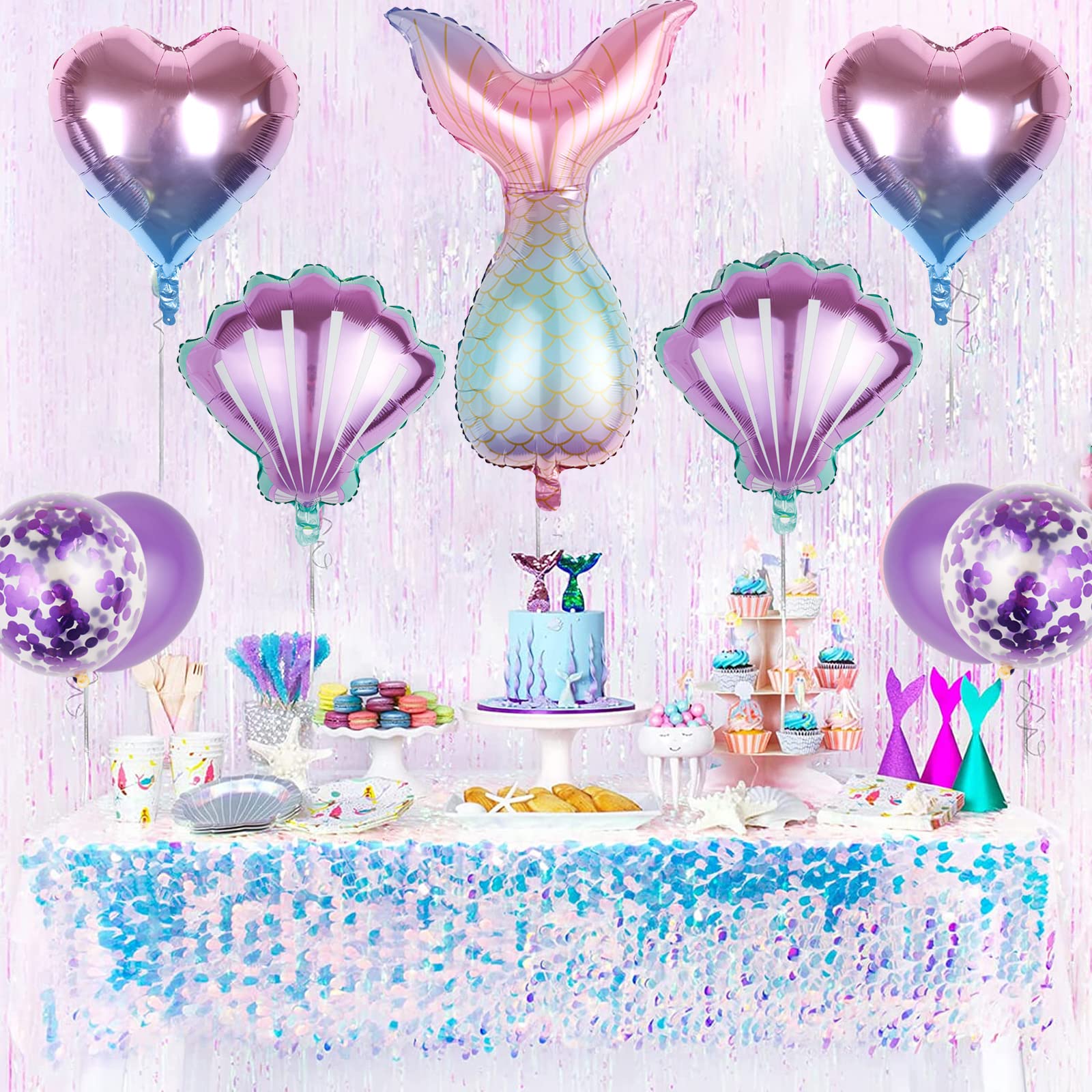 Arche Sirène Ballons Décoration De Fête De Sirène Latex Ballons Sirène Décoration Anniversaire