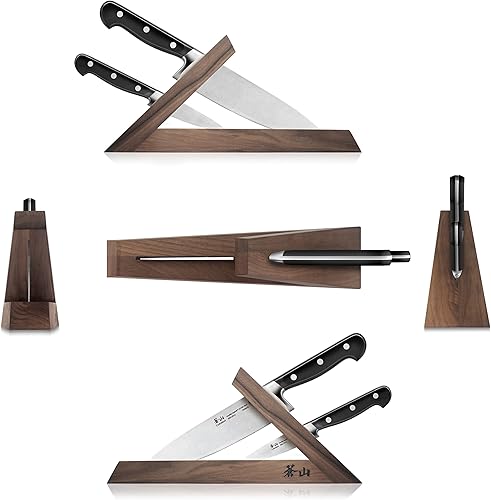 Miniatura 8 de Cangshan TV2 Series 1021585 Sueco 14C28N - Juego de cuchillos TAI de 3 piezas forjado de acero, nogal