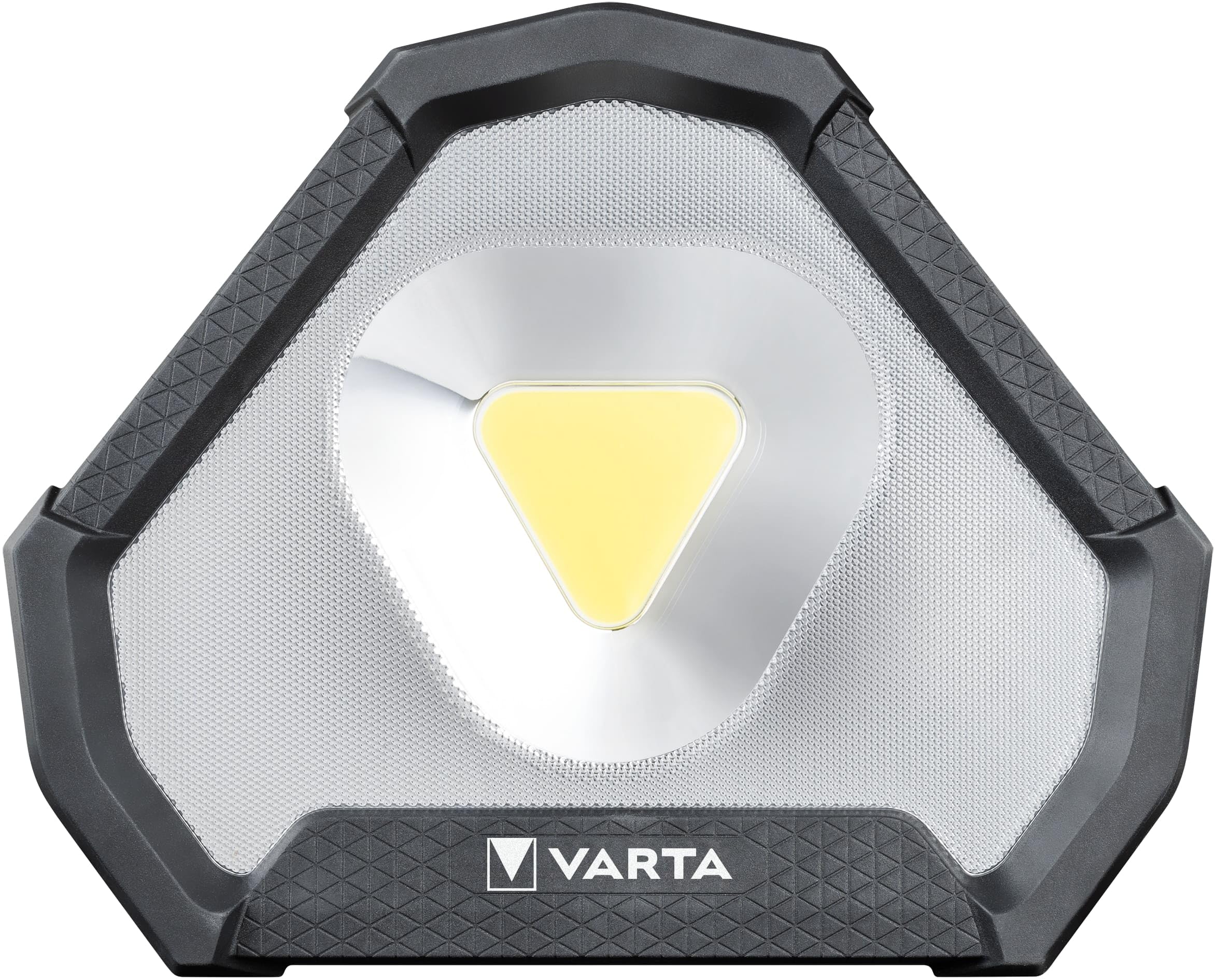 VARTA Foco de trabajo LED, recargable, Work Flex Stadium Light, IP54 | Luz de trabajo 1450 lm, 3 modos de luz, 15 h autonomía, Li-Ion recargable, soporte ajustable, carcasa robusta y duradera