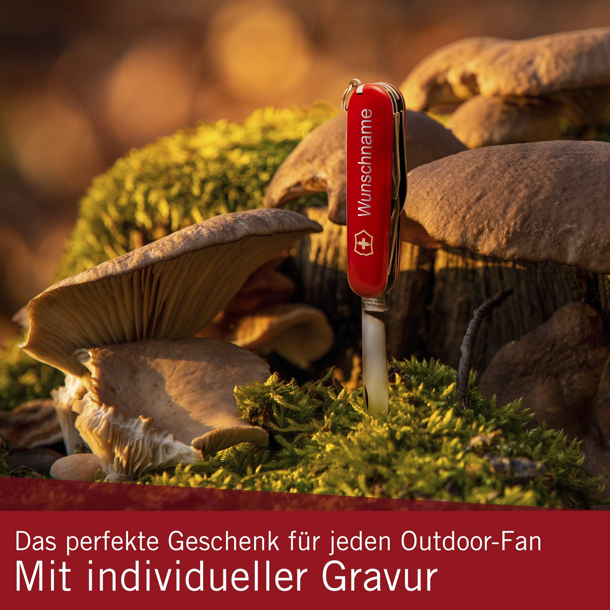 Victorinox Camper Taschenmesser mit Gravur I Geschenk für Männer I Geschenke zum Geburtstag I Messer mit Gravur I Schweizer Taschenmesser personalisiert I 13 Funktionen