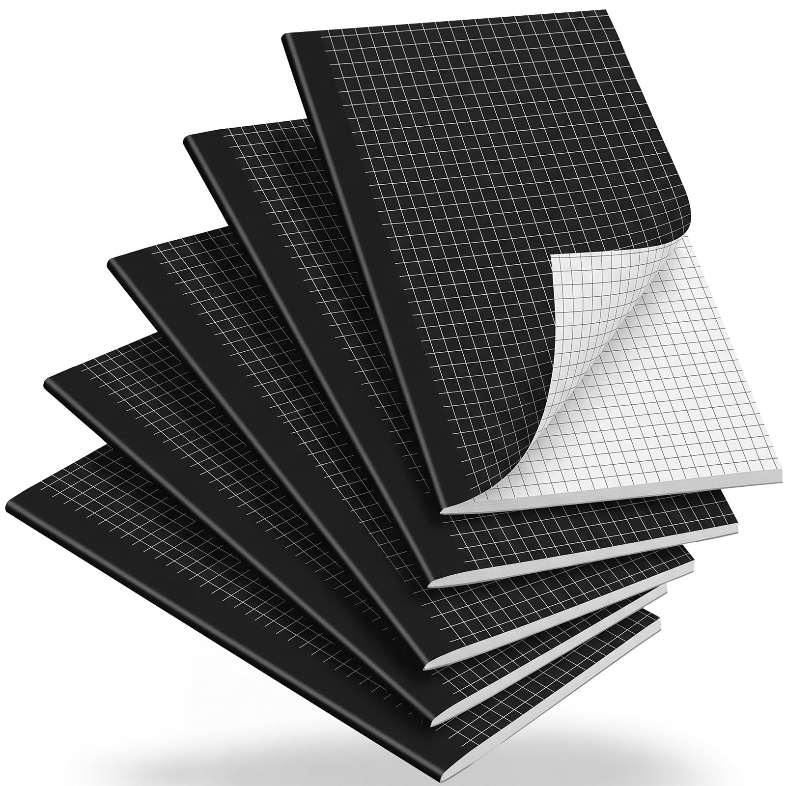 Epakh Confezione da 24 quaderni in carta a righe A5, con composizione a griglia, 20,3 x 14,9 cm, diario di viaggio con dorso nero, 60 pagine a righe per ufficio, scuola e donne