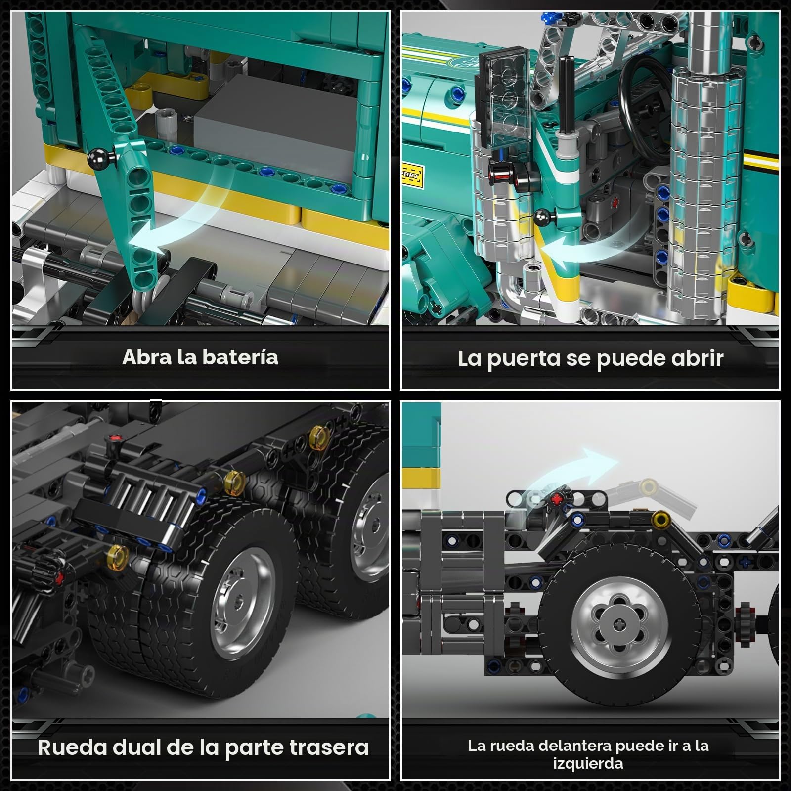 Mould King 13201 Technik American Truck - Juego de construcción de coche de juguete para construcción de coche, bloques de construcción clásicos, para adultos a partir de 14 años (2064 + piezas)