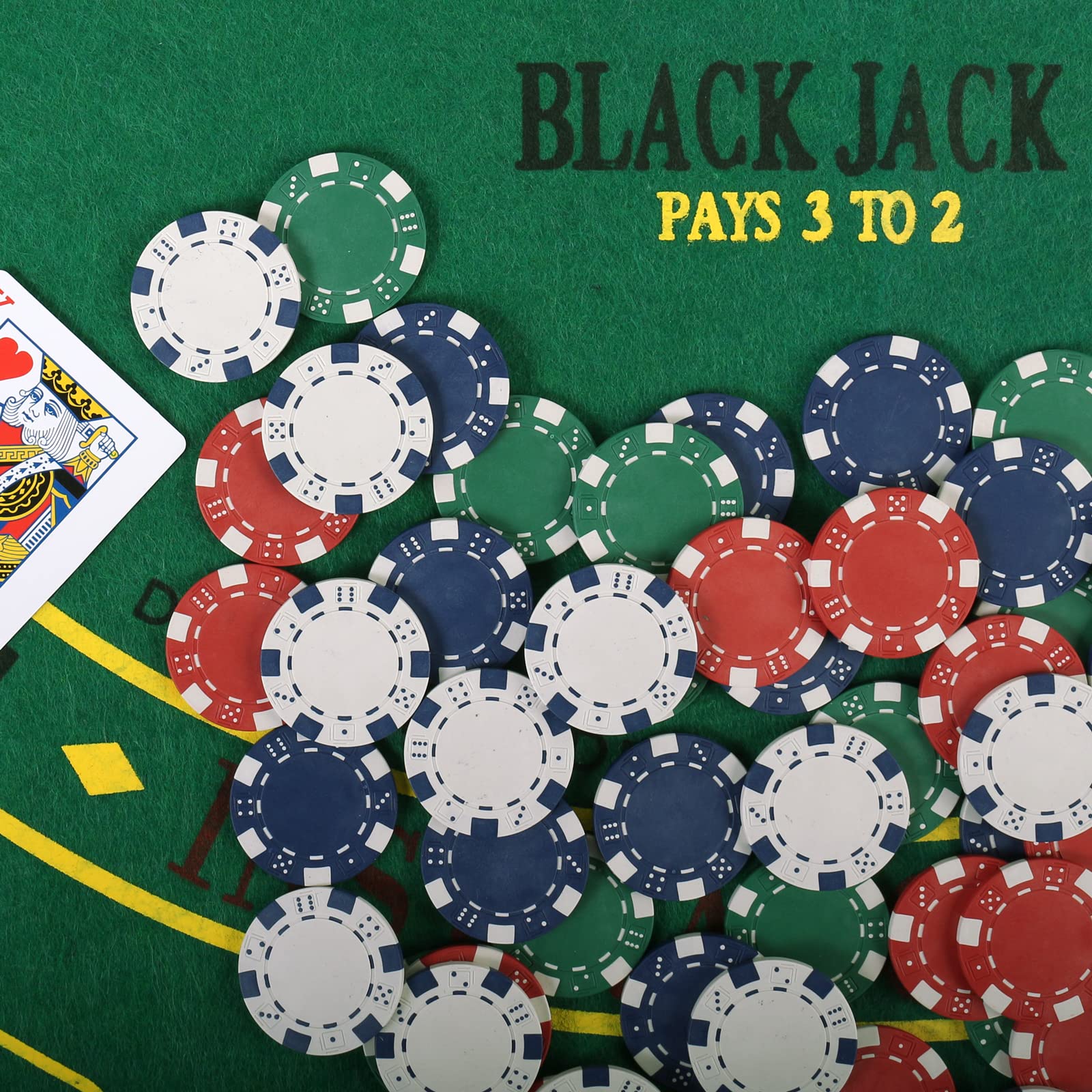 Jetons de poker pour jeu de société – 4 couleurs, 11,5 g (50 noirs, 50 verts, 50 bleus, 50 rouges)