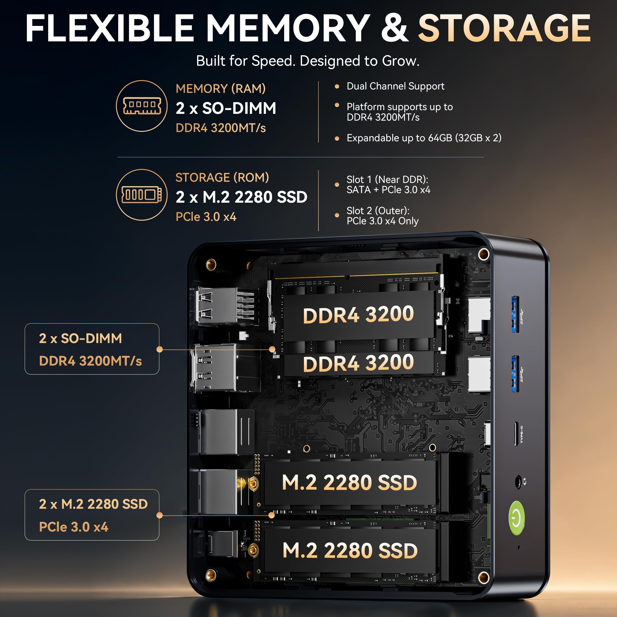 Amazon.com: GMKtec M5S Mini PC AMD Ryzen 5400U(Turbo 4.0GHz) 16GB