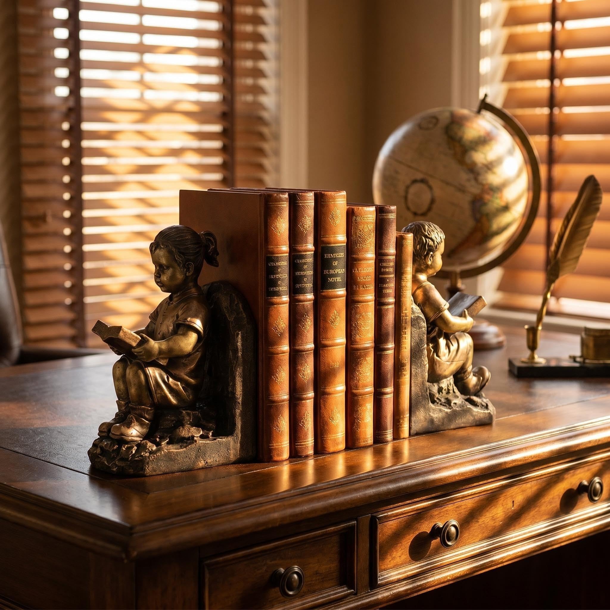 Fermalibri per bambini, resistente, antiscivolo, in resina, ornamento da scrivania per ufficio, soggiorno, regalo significativo per gli amanti dei libri