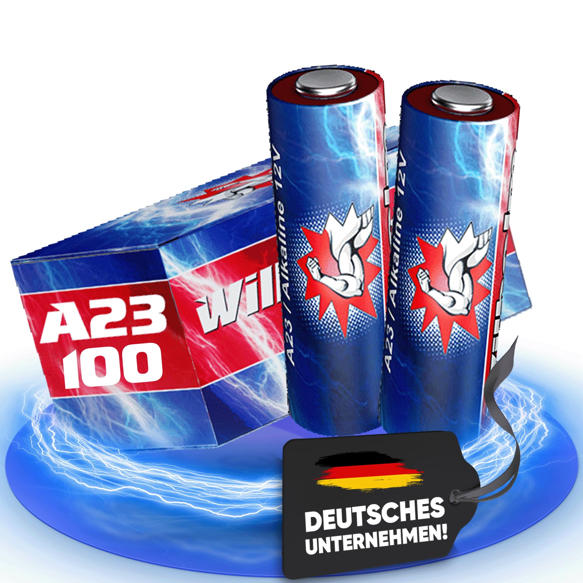 Lot de 100 Piles alcalines A23 12 V Wilhelm MN21 V23GA 23 A L1028 12 V 55 mAh