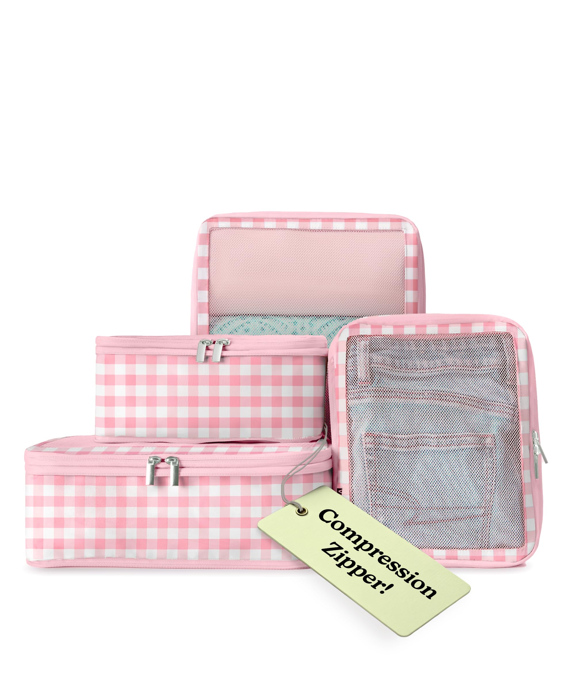 VANDEL Space-Saving Compression Packing Cubes for Kids Women Compressible Carry On Suit Case Organizer Luggage Kids Packing Cubes