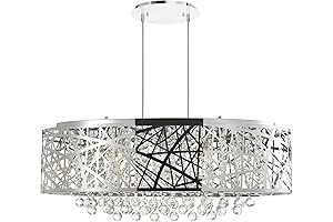 CWI Lighting Eternity 8 Light Drum Shade Chandelier With Chrome Finish
