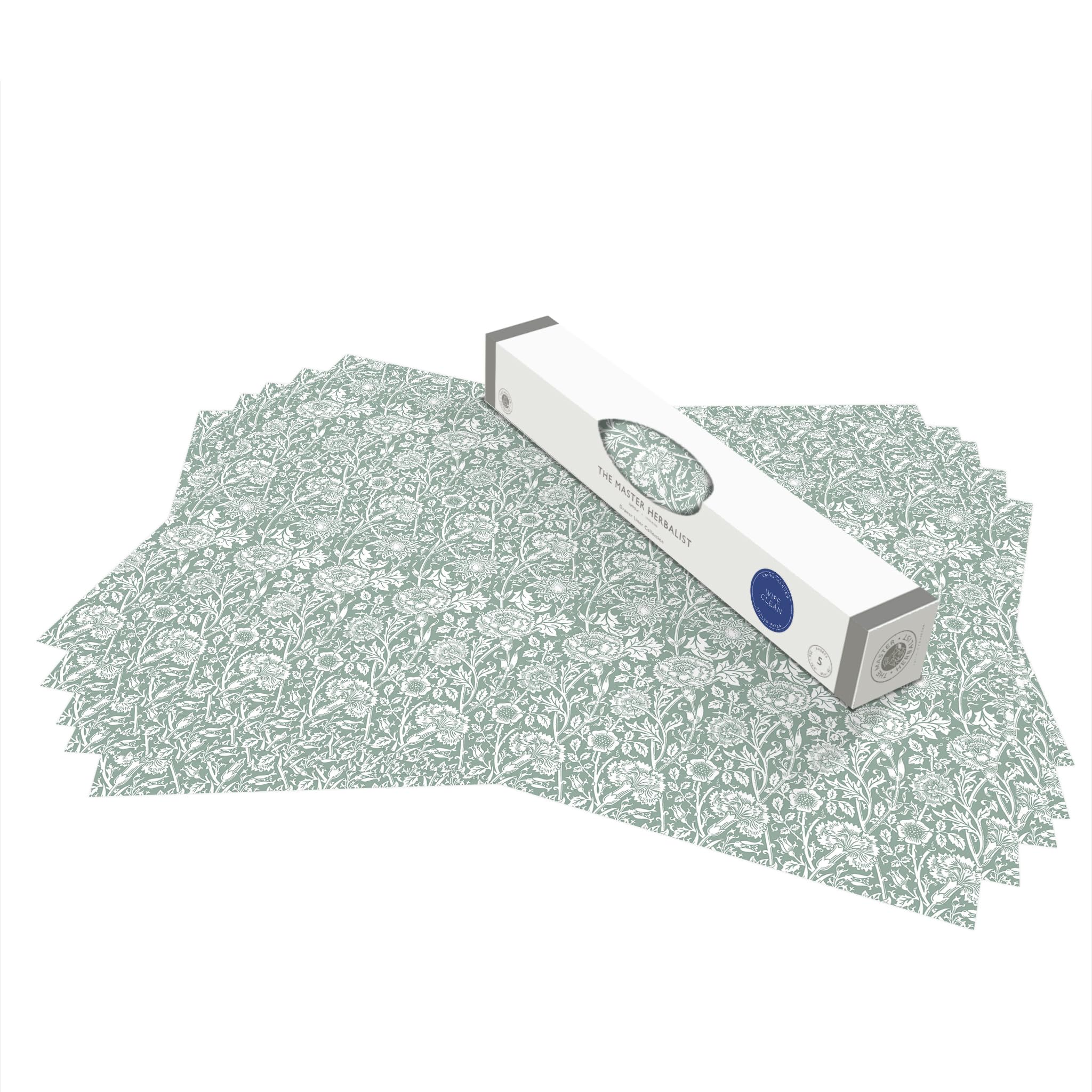 Sponsored Ad – The Master Herbalist William Morris UNSCENTED & WIPE CLEAN Drawer Liners in DUCK EGG BLUE - Perfect for lining Kitchen Drawers, Shelves, Cupboards & Cabinets