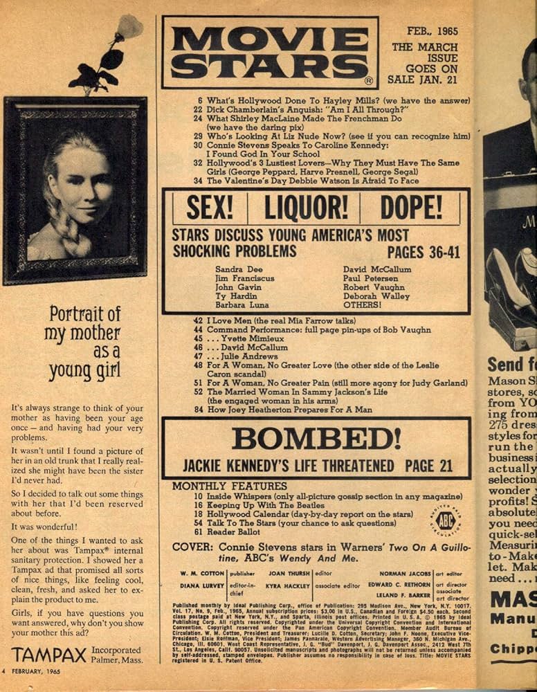 Movie Stars February 1965- Beatles- Connie Stevens cover at Amazon's  Entertainment Collectibles Store