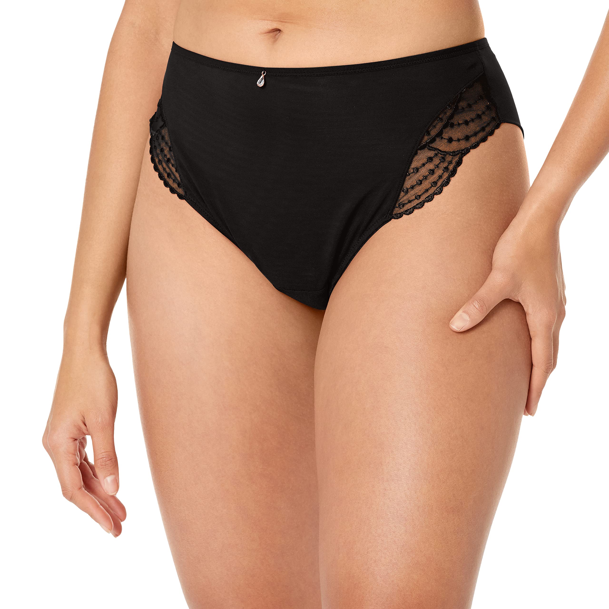Elomi Women's Plus Size Priya Cheeky Brief, Black, M