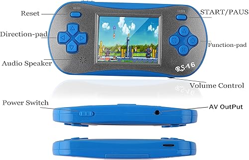 Miniatura 4 de Juegos de mano de 25 pulgadas con pantalla a color preinstalada 260 videojuegos clásicos retro sin WiFi para niños y adultos consolas de juegos