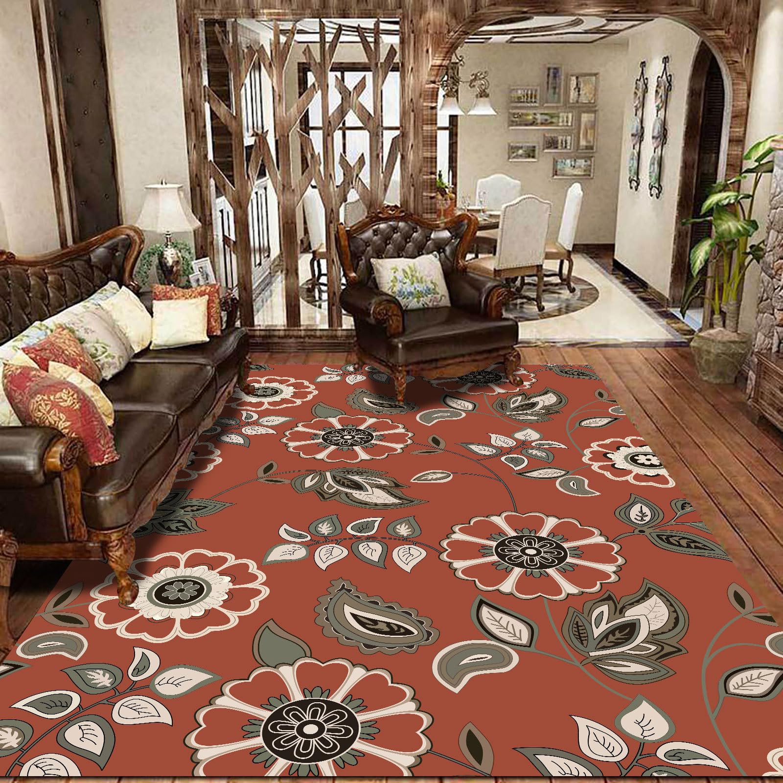 Tapis De Luxe Moderne Marron, 160x220 Cm, Doux, Polypropylène, Motif Contemporain
