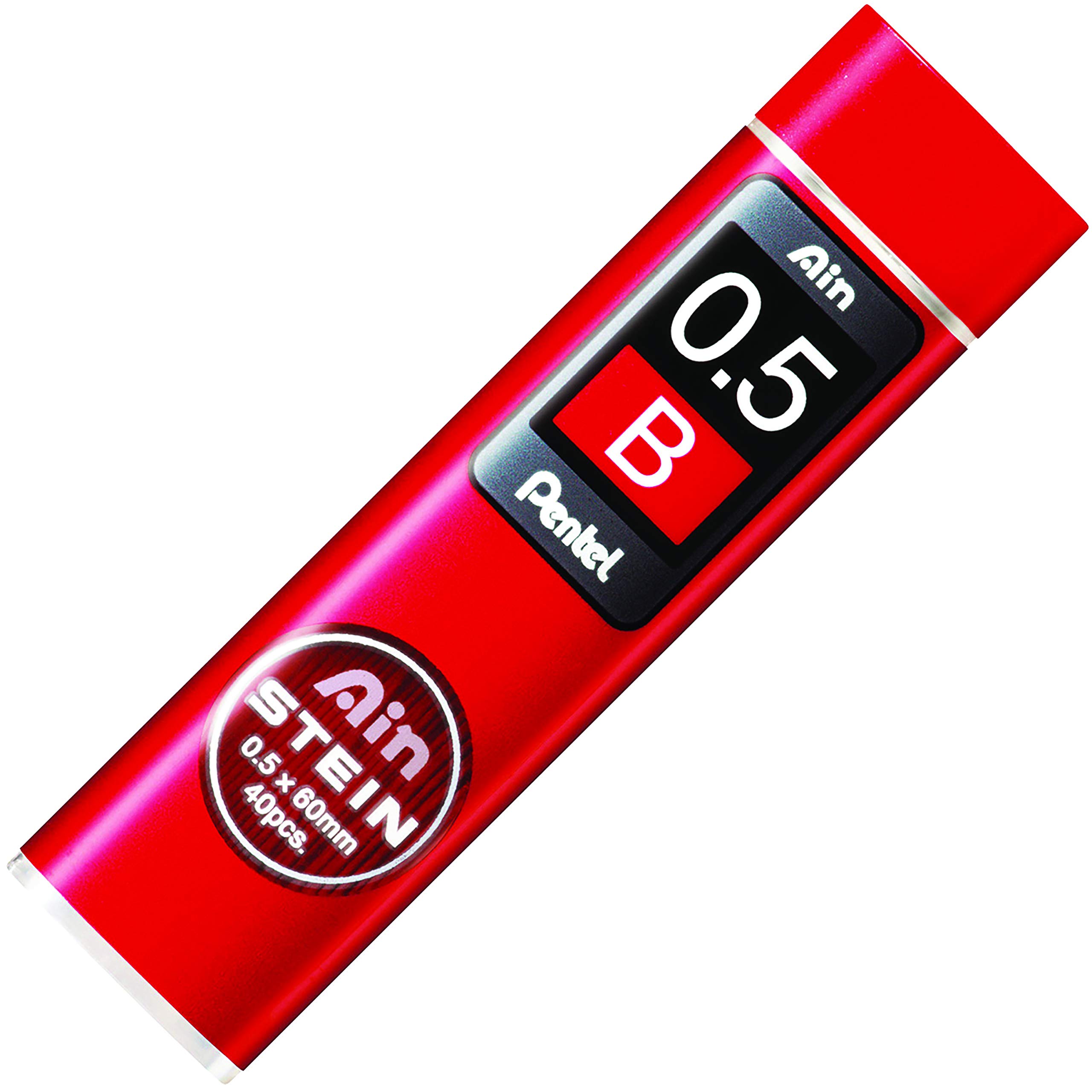 Pentel C275-BO Ain Stein - Mina fine, spessore del tratto 0.5 mm, grado di durezza B, 40 mine per scatola