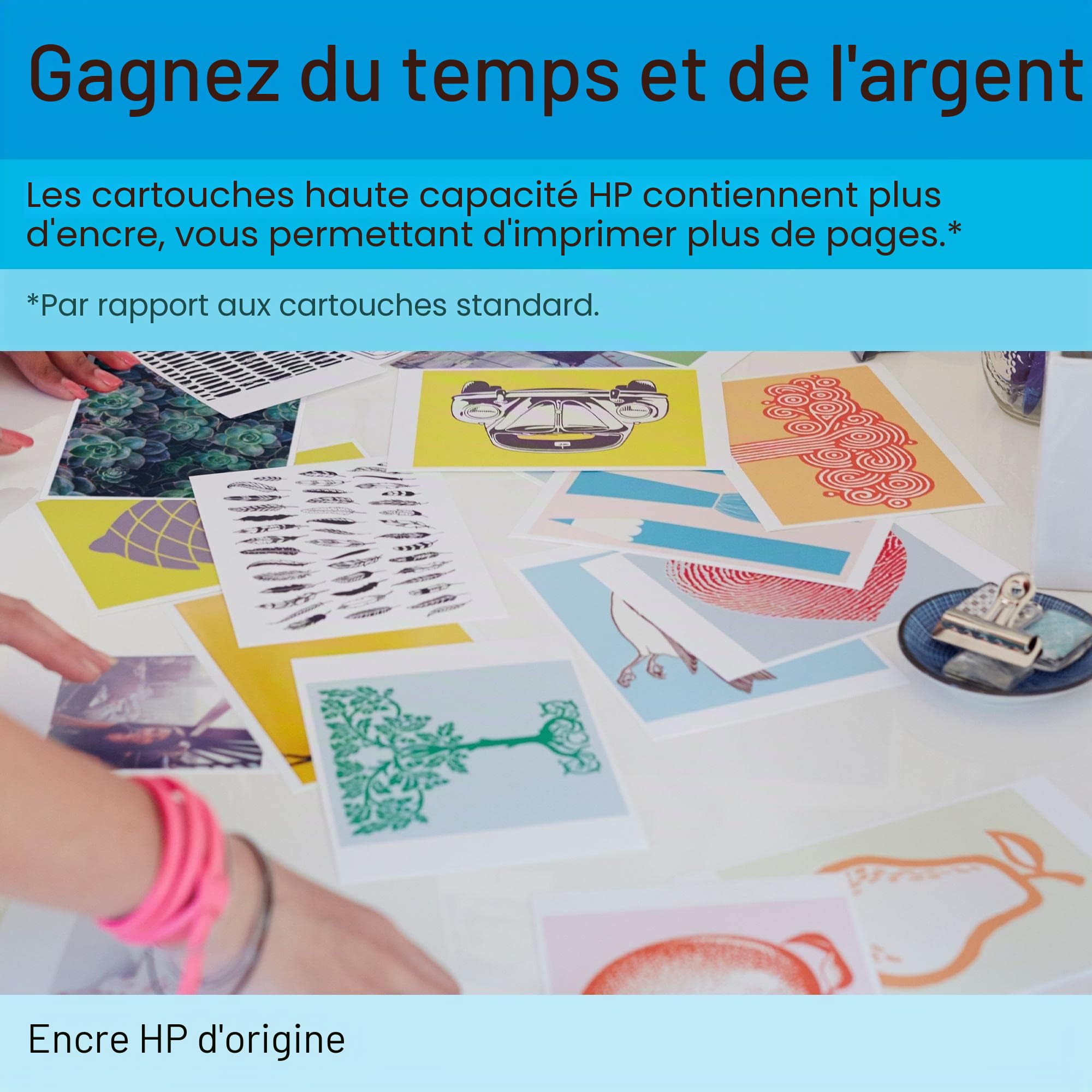 HP 364 Pack de 4 Cartouches d'Encre Cyan, Magenta, Jaune et Noire Authentiques (N9J73AE)