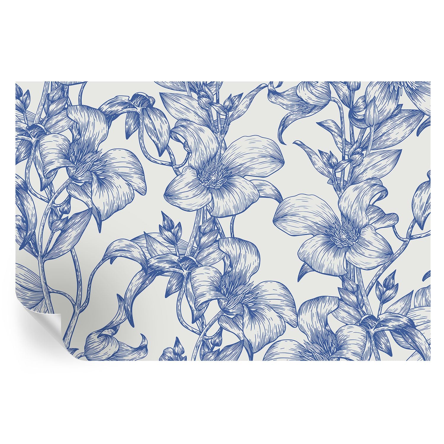 Vinilos decorativos florales para renovar la pared del salón