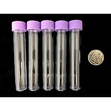 10ml Plastic Test Tubes vials Sample containers Powder Craft with Purple Screw caps 10