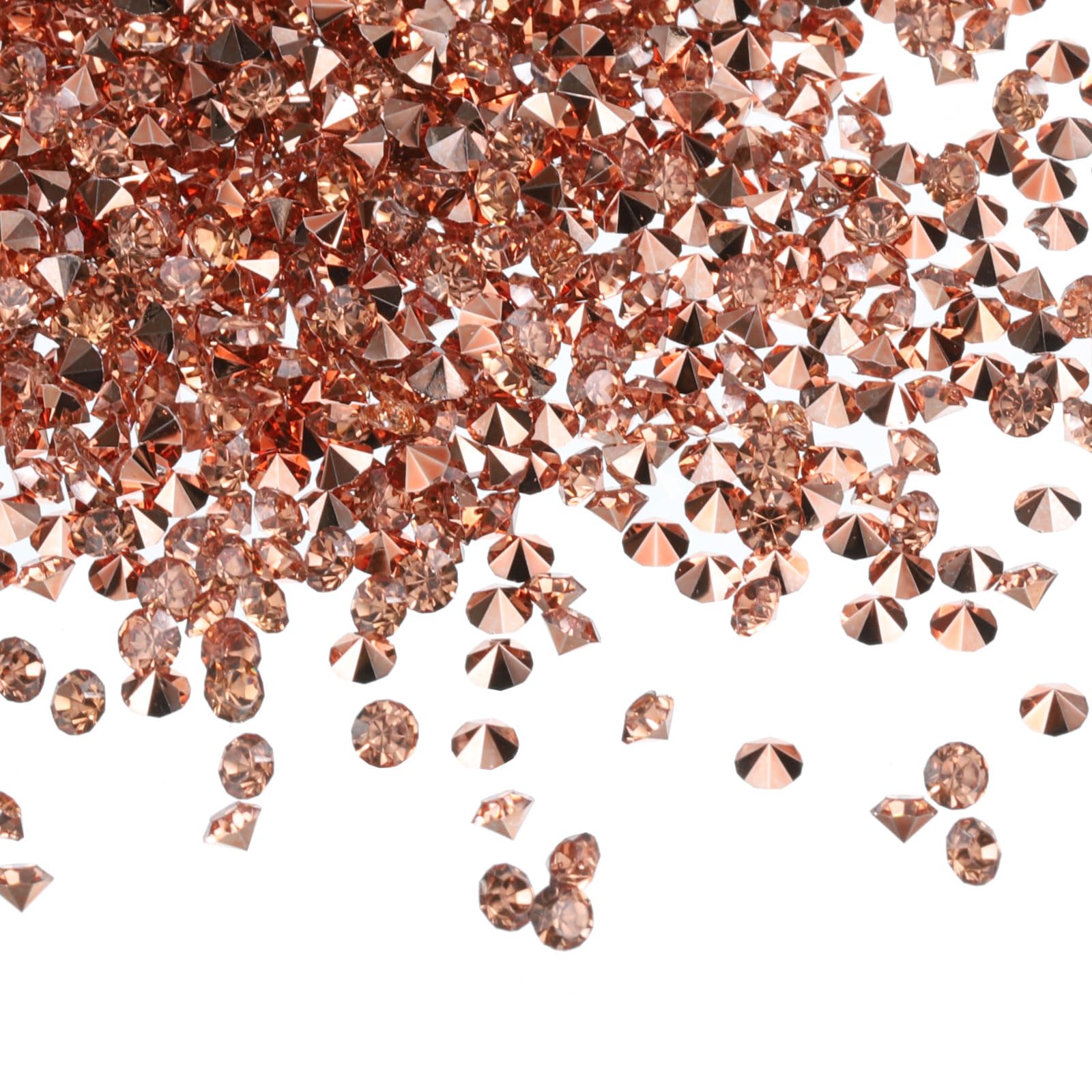 PATIKILPATIKIL 14000Pcs Wedding Table Scatter Confetti Crystals 3mm Acrylic Diamonds Vase Fillers Gems for Table Centerpiece Decorations Bridal Shower Party, Rose Gold