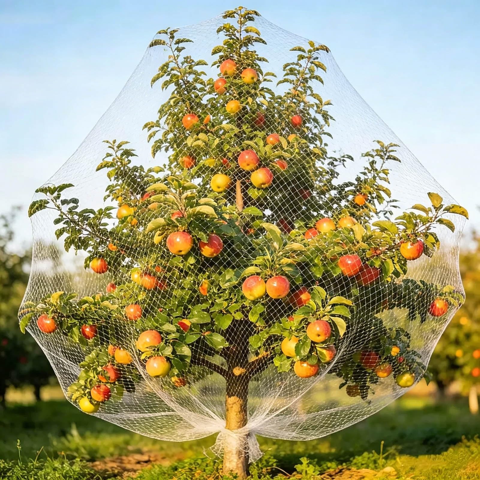 Malla Antipajaros Malla Protectora para Árboles Frutales contra Ardillas y Pájaros, Malla Antipájaros de Nailon de Uso Comercial, Cubiertas Protectoras para Plantas Grandes(30x20m/98x66ft)