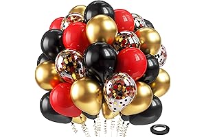 Bezente Red Black and Gold Latex Balloons: Captivating Decorations for Memorable Celebrations