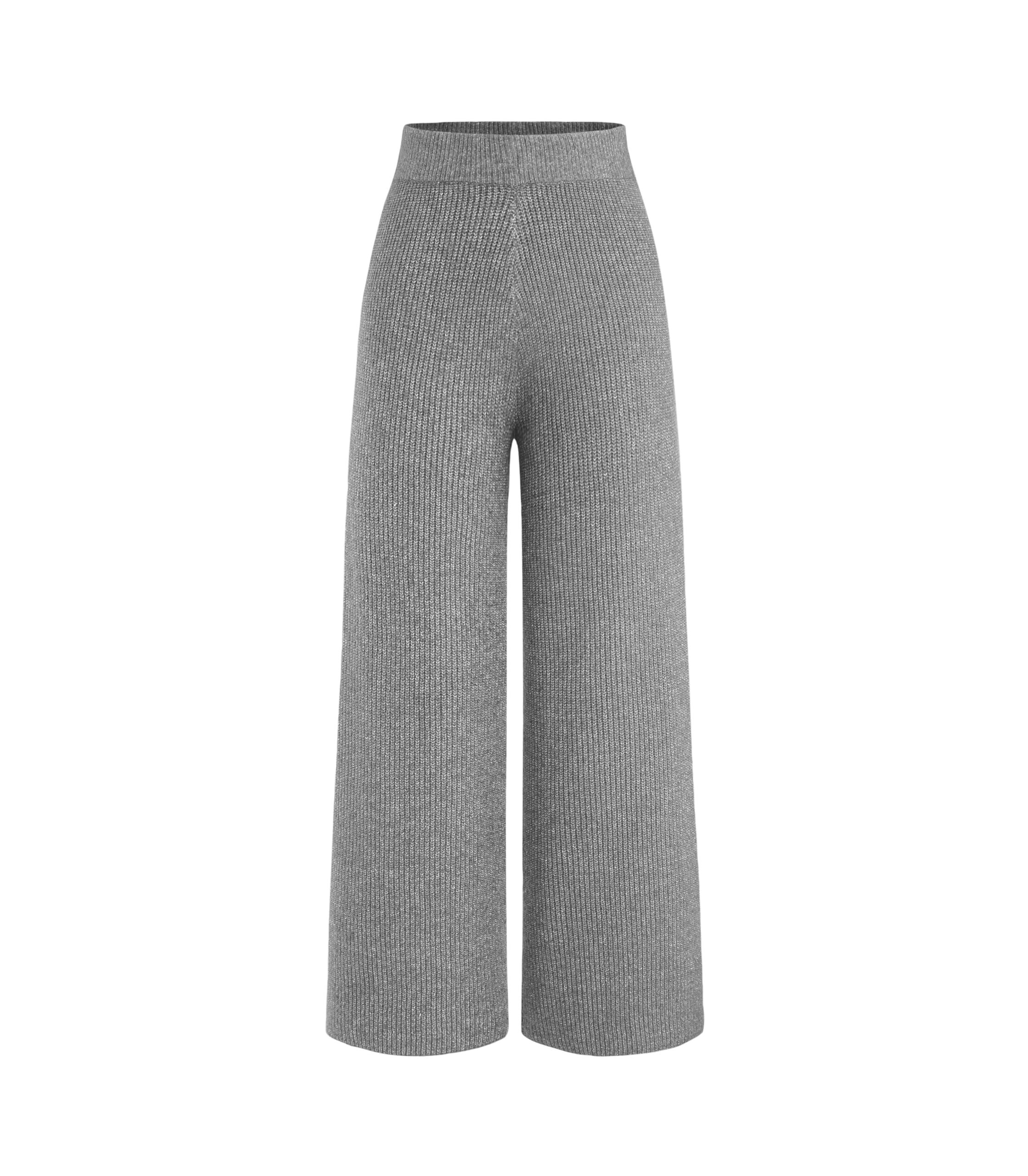 CIDER Lounge Pants Women Wide Leg Mid Waist Ribbed Knit Pants Casual Solid Warm Wool-Blend Sweatpants Fall Winter