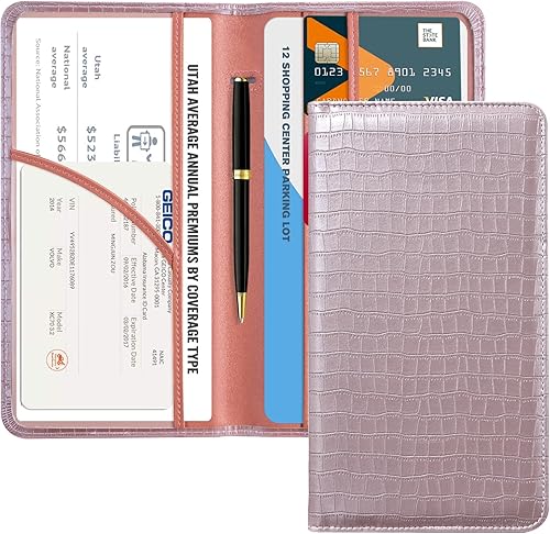 Miniatura 8 de CoBak - Estuche para registro y seguro del auto, organizador para la guantera, accesorio para compartimento de auto o camión, con cierre magnético,