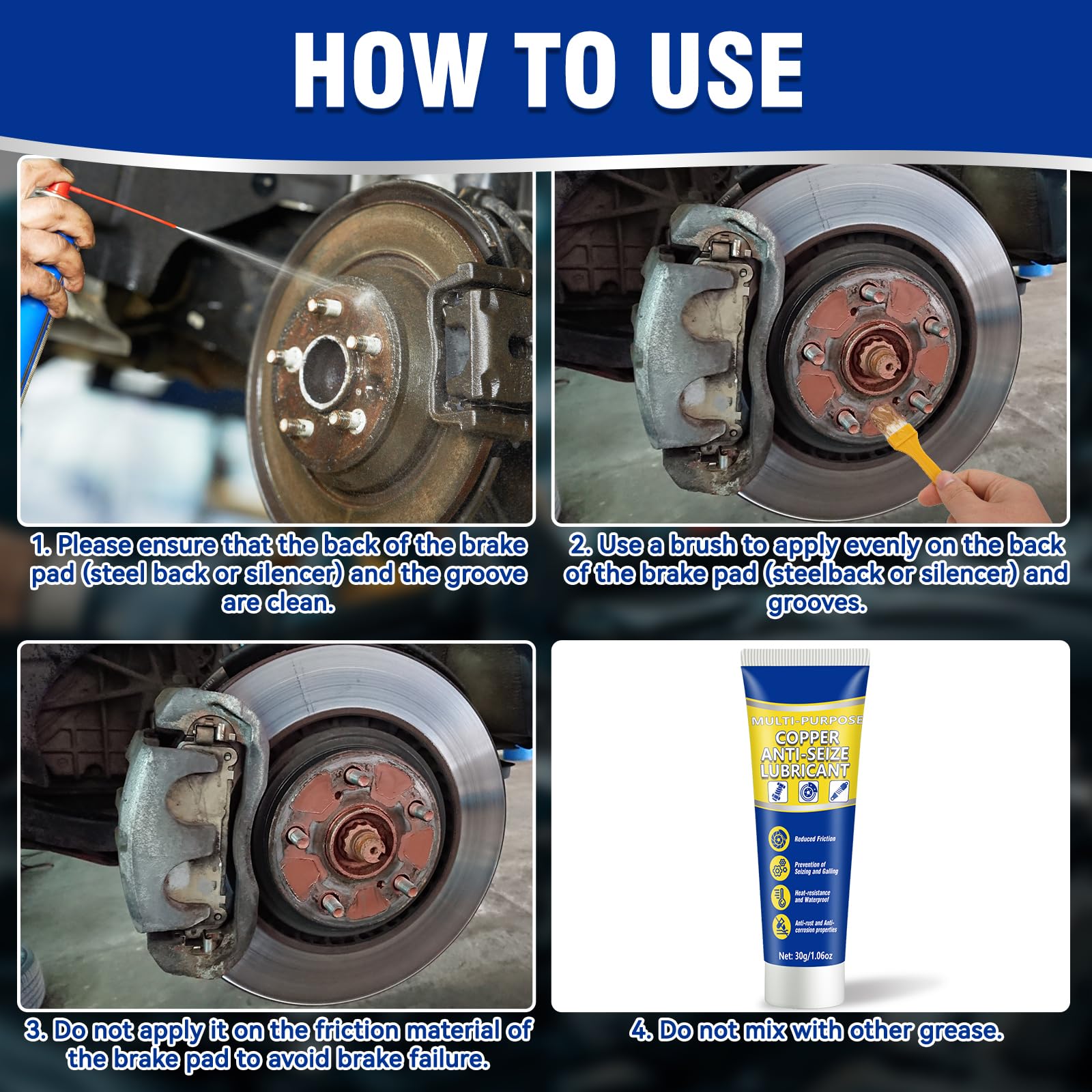 AstraVox Grasso Al Rame, Grasso Ramato Impermeabile Per Automobilistiche, Candele e Pastiglie Dei Freni, Lubrificazione Efficace, Previene Il Grippaggio, Protegge Da Usura e Corrosione (1)
