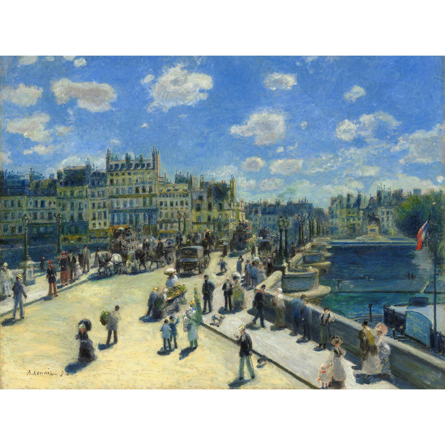 Auguste Renoir Pont Neuf Paris, großer Kunstdruck auf Leinwand, Premium-Poster